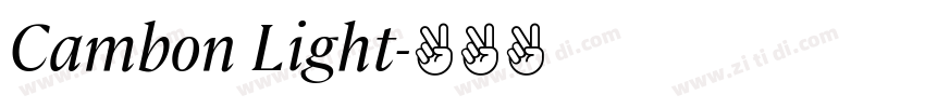 Cambon Light字体转换